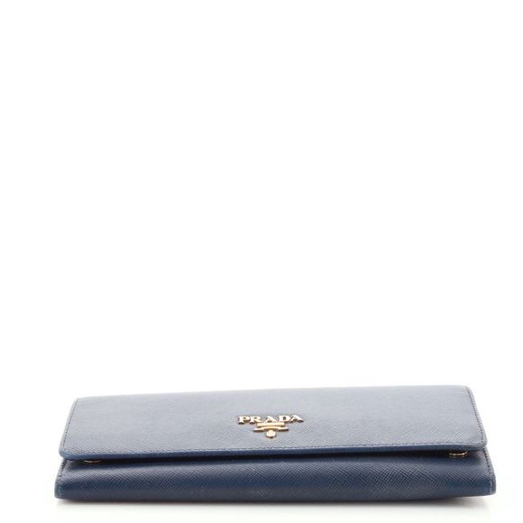 Prada Continental Wallet Saffiano Leather Long Blue - Picture 4 of 8